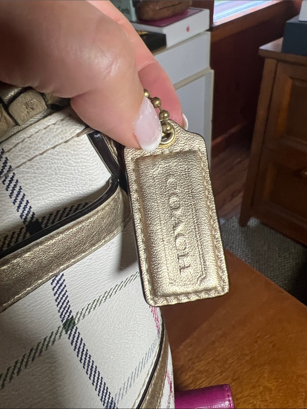 Coach Peyton Tattersall Plaid Shoulder Bag with wallet - Picture 3 of 12
